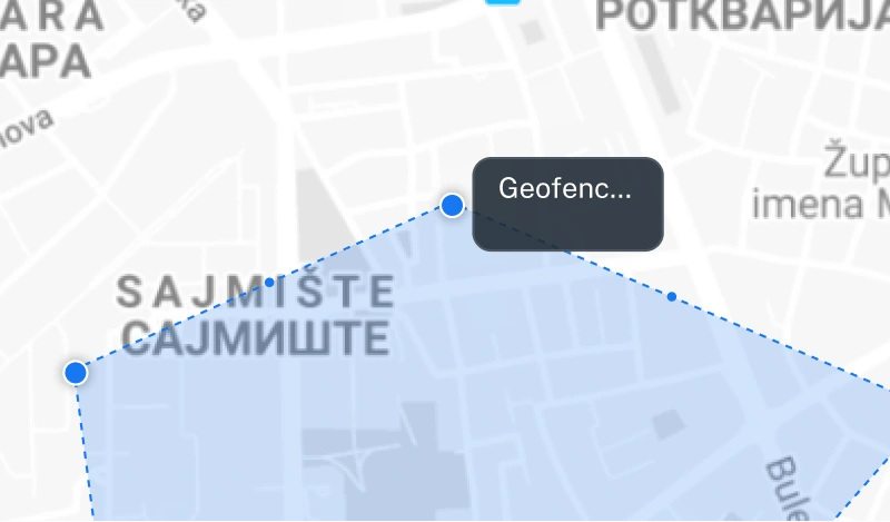 Define areas, trigger alerts automatically
